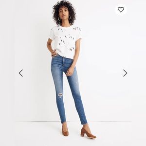 Madewell 10” High Rise Skinny Jeans: Drop Step-Hem Edition in Everton